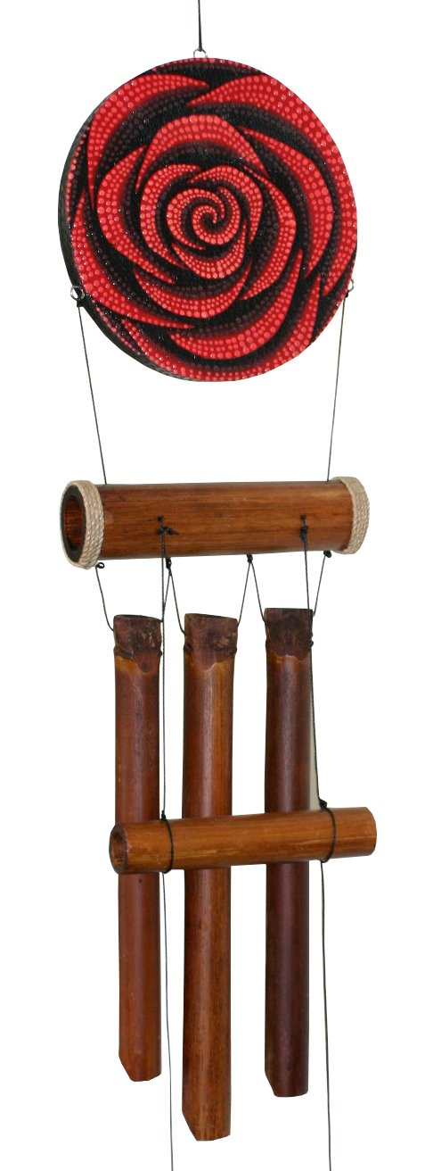 Cohasset 279H Red Rose "Dots" Harmony Bamboo Wind Chime