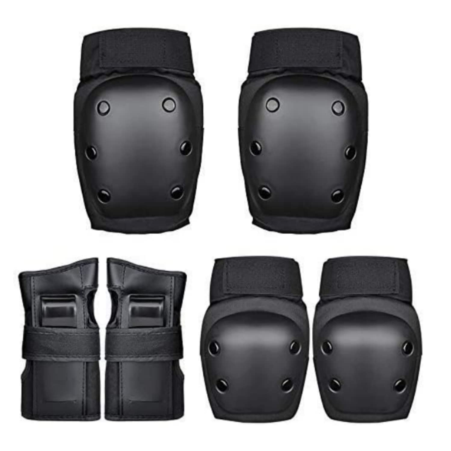 SKEIDO 6pcs/set Adults Child Skating Protective Gear Elbow Knee pads wristguard Cycling Skateboard Ice Skating Roller Protector