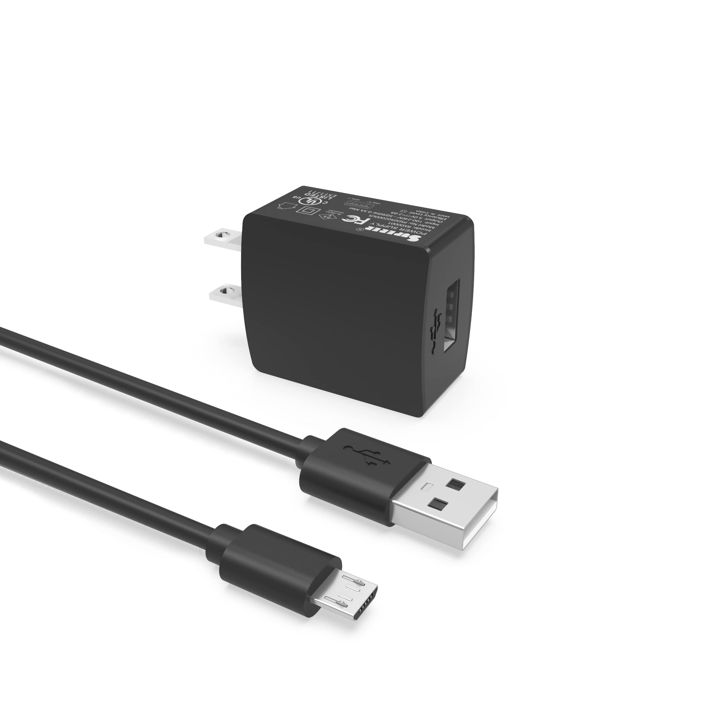 Superer Portable Micro USB Ac Charger for Sony Xperia C4,Z3,Tablet Z,Z3v Verizon with Power Adapter Cord