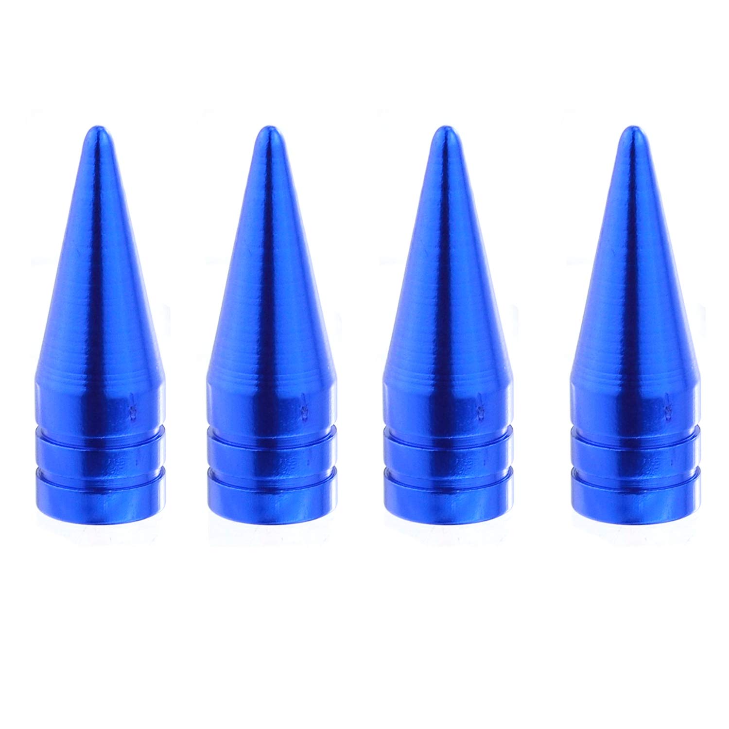 Abfer Tire Valve Caps Car Air Stem Cap Pressure Dust Proof Stems Covers for Bikes Vehicle Truck Motorcycles (Blue)