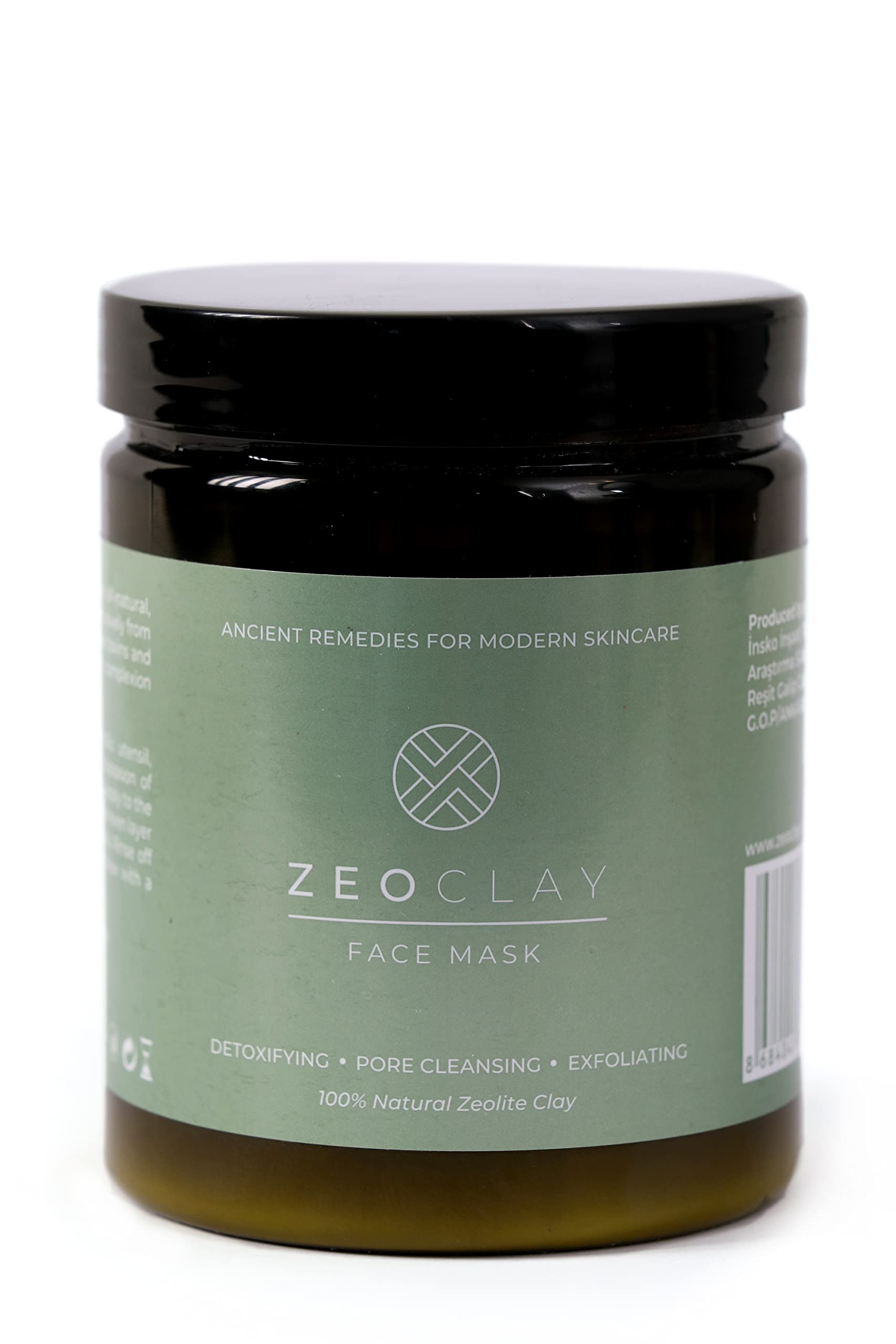 ZeoClayFace Mask - Pore Reducer - Detoxifying & Cleansing Clay Mask - 100% Organic - Spa Quality