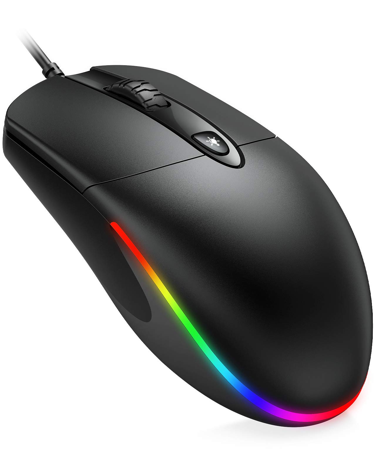 USB Wired Mouse,RGB Optical Silent Computer Mouse,1600 DPI Office and Home Mice,for Windows PC, Laptop, Desktop, Notebook