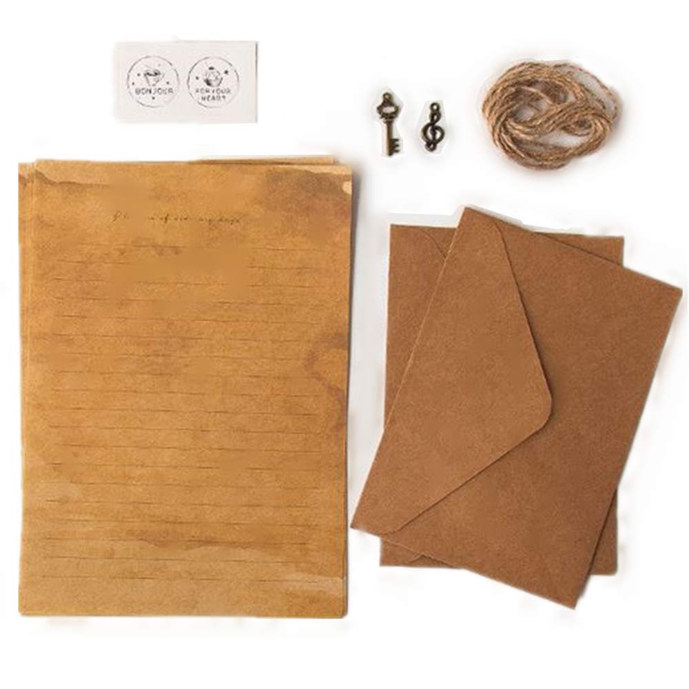 30 Pcs vintage stationery paper and envelope cover, double-sided writing paper for writing