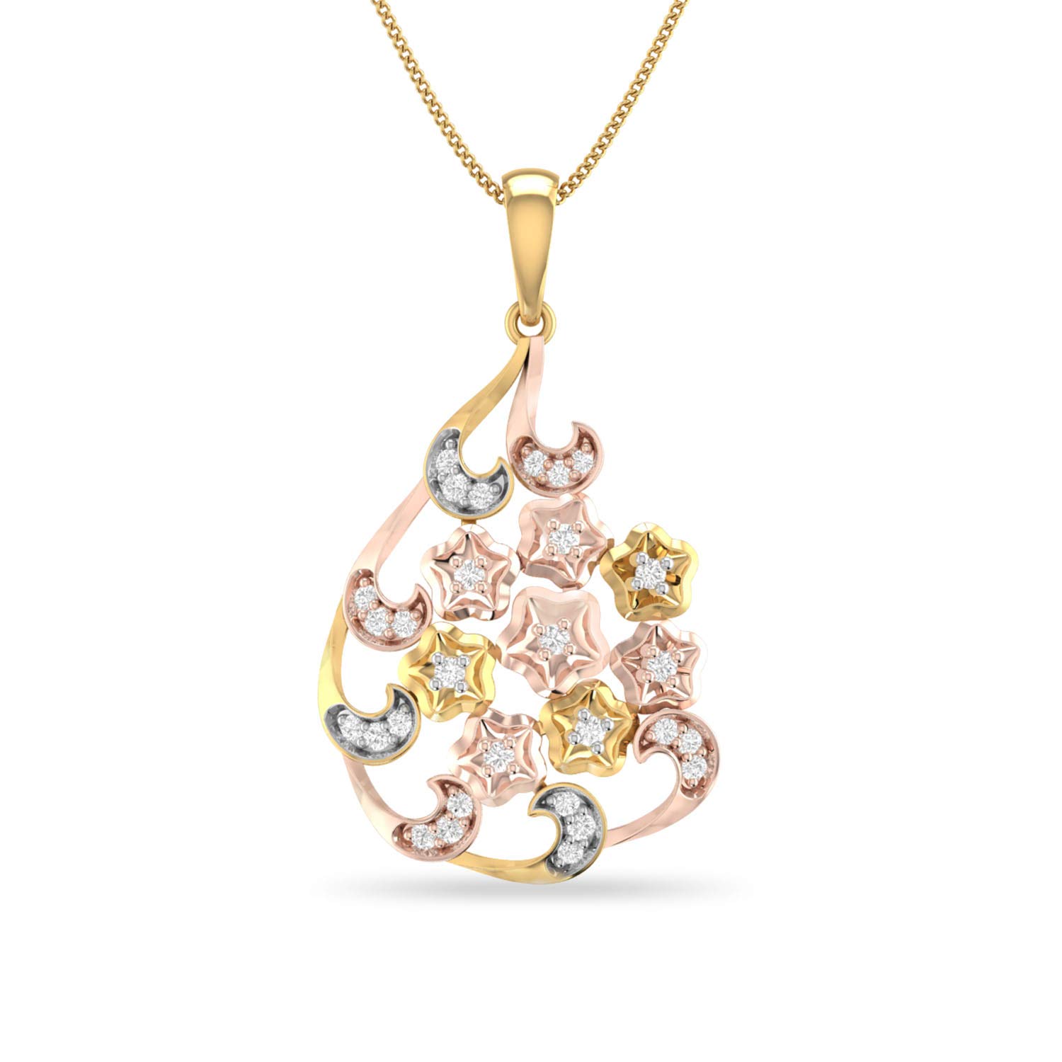 PC Jeweller The Delane 22 KT Yellow Gold Pendant