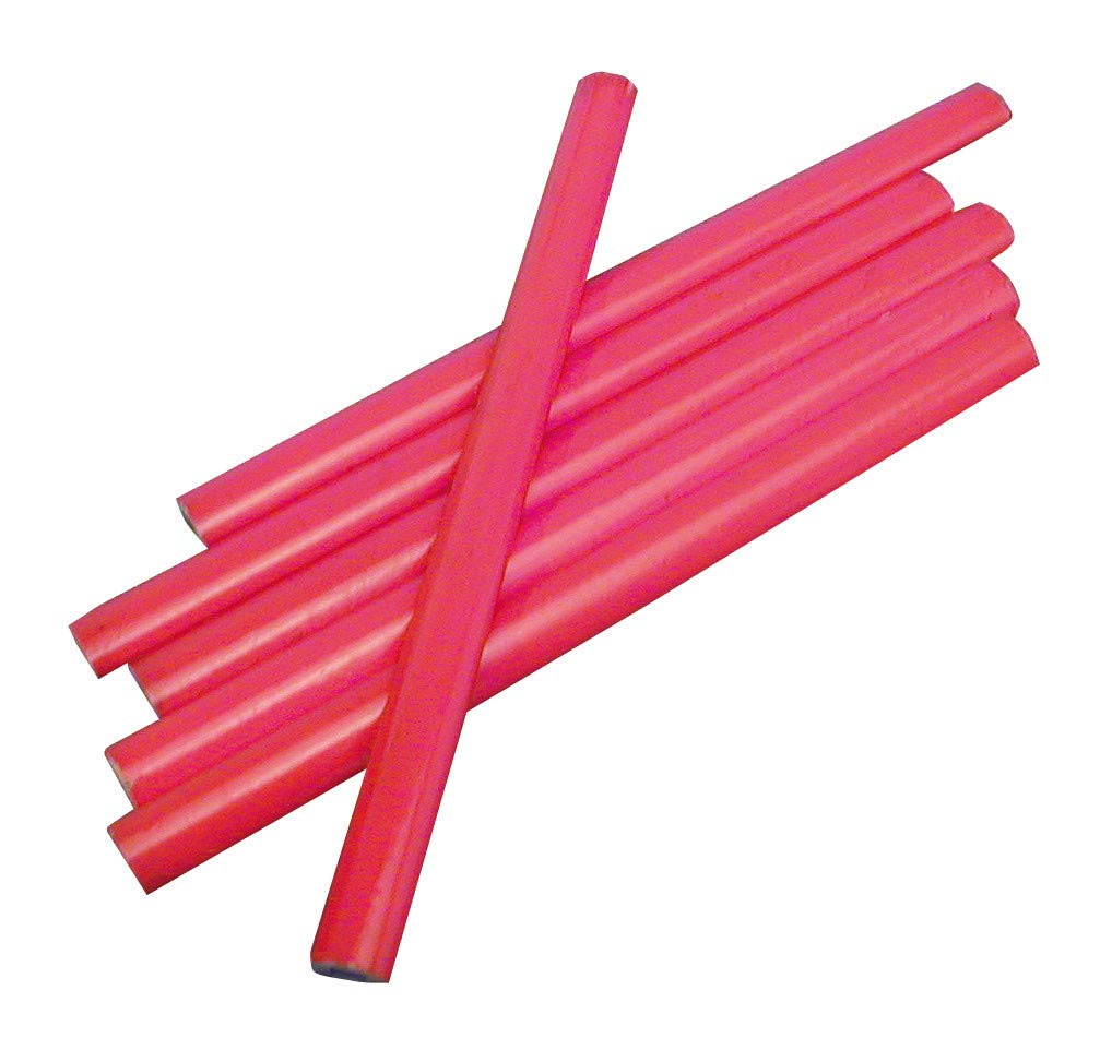 Tec Hit 181018 Set of 6 Carpenter's Pencils, Pink