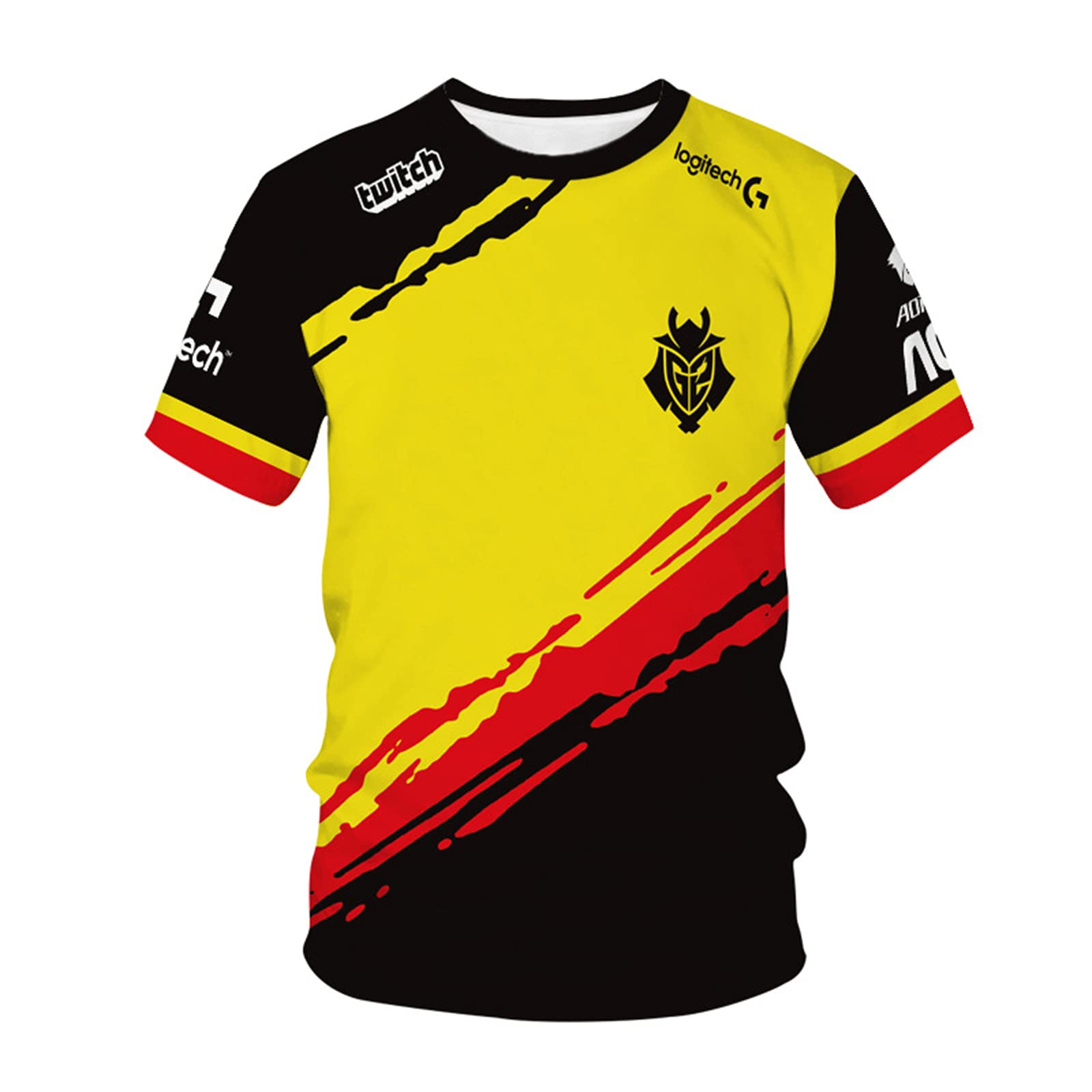 NO ONE New National Team Jersey E-sports Supporter 3D T-shirt League of Legends G2 E-sports Uniform Shirt Spain Team Uniform,Color 7,4XL