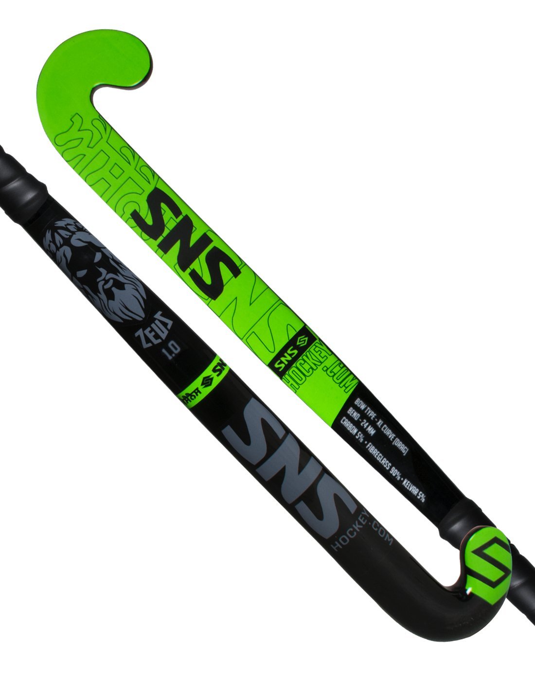 SNS SNS-241 Carbon-Fiber Zeus 1.0 Composite Hockey Stick (Green)