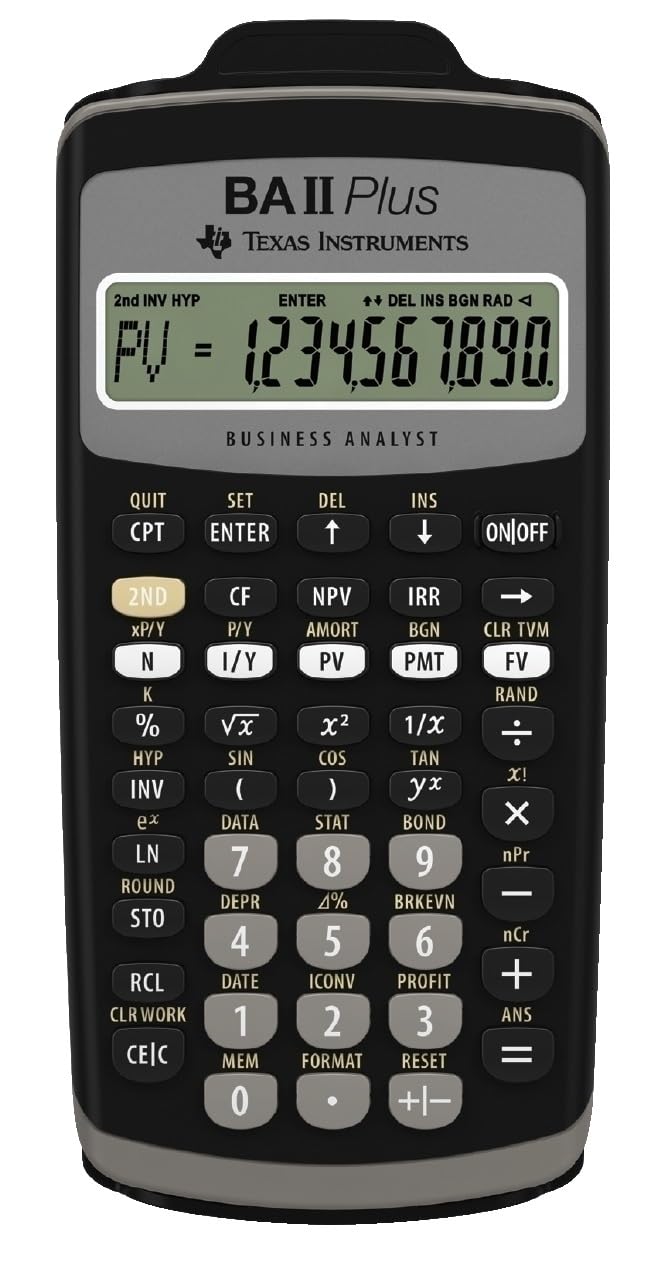 TEXAS INSTRUMENTS Financial Calculator TI-BA II Plus VE=1