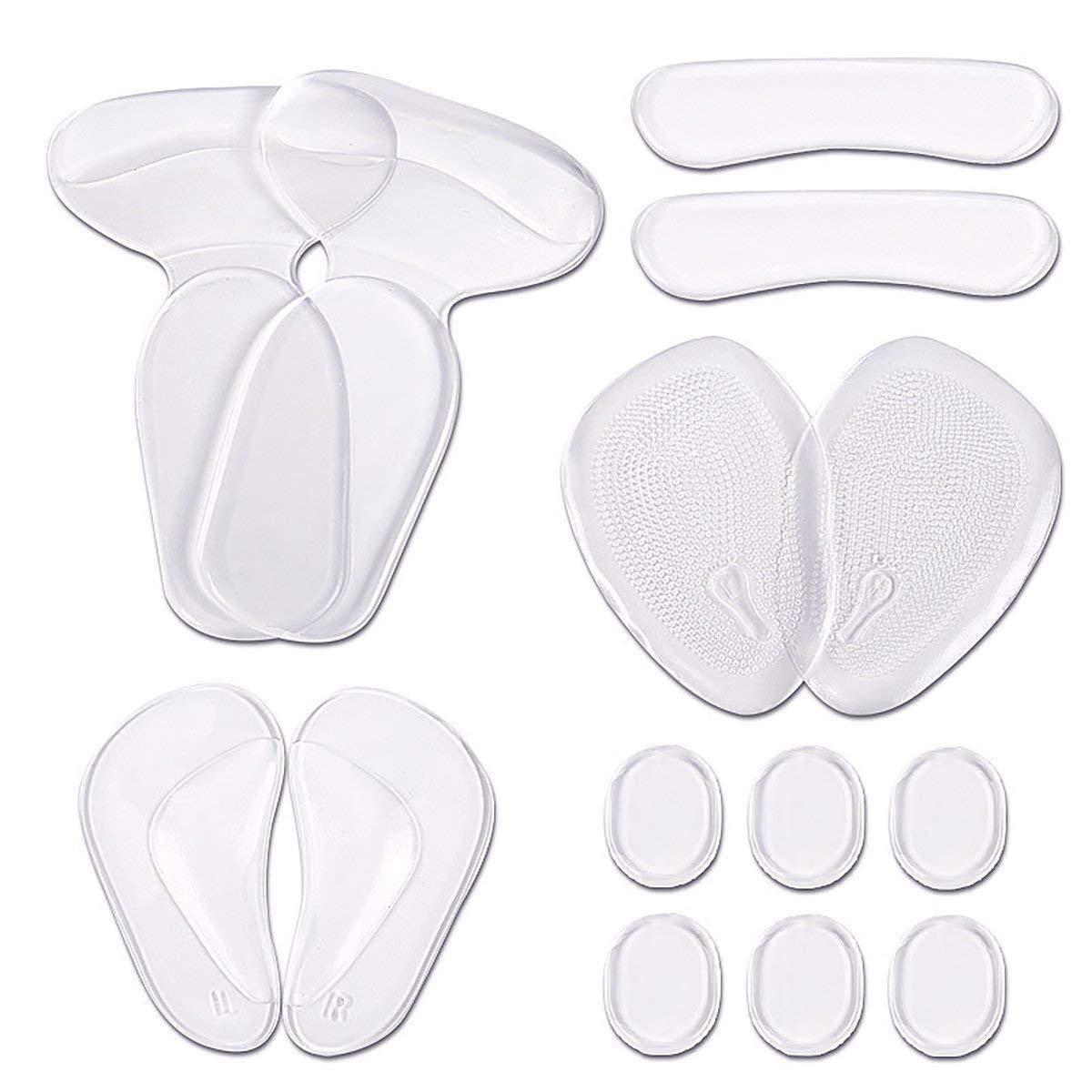 NP ZYTSHOP 14 Pcs High Heel Pads, Heel Grips Liners Inserts for Women Foot Pain Relief, Ball of Foot Insoles, Heel Grips Heel for Protection Against Pain and Blisters, Anti Slip Shoe Cushion