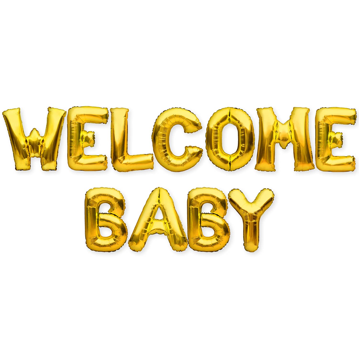 PartyForeverWelcome Baby Balloons Gold Baby Shower Party Decorations