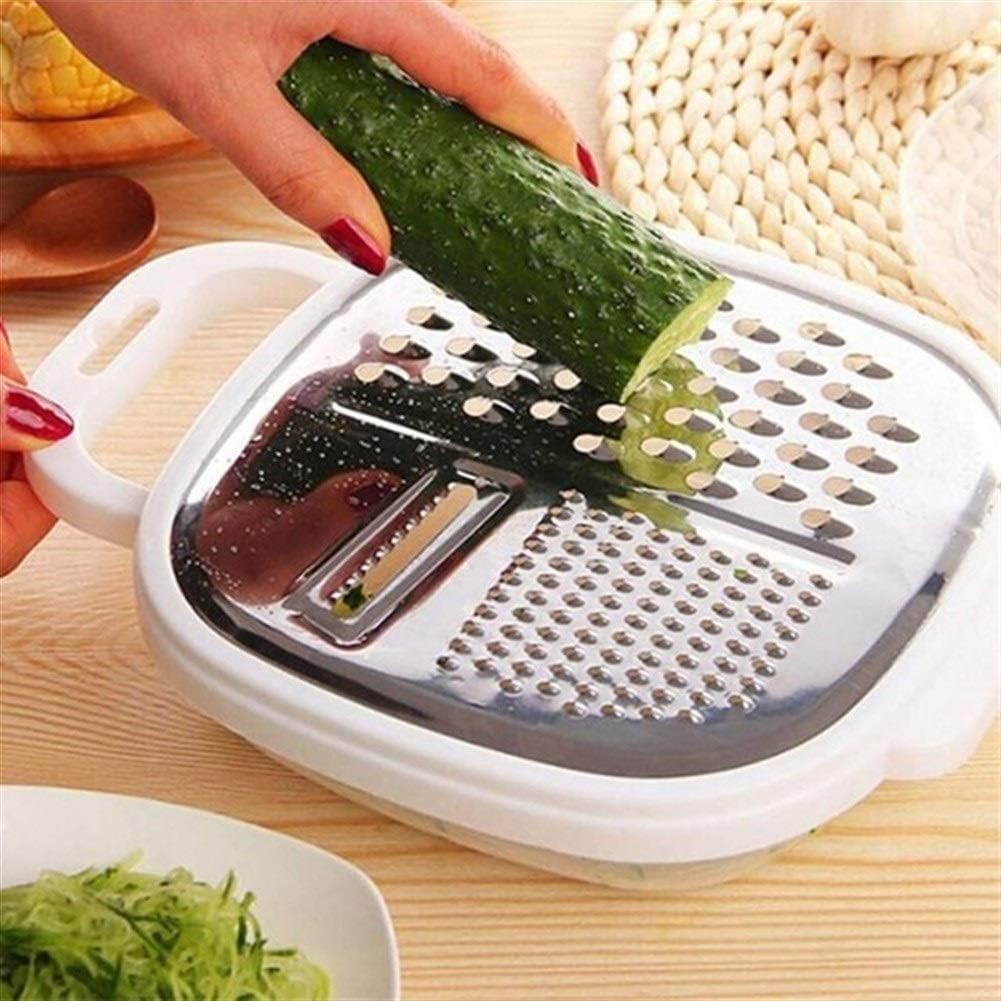 DROZIP Cheese Grater Peeler Easy to Use Graters for Kitchen Cheese Grater with Container and Lid Potato Peelers for Kitchen Potato Peeler Vegetable, Multi Color