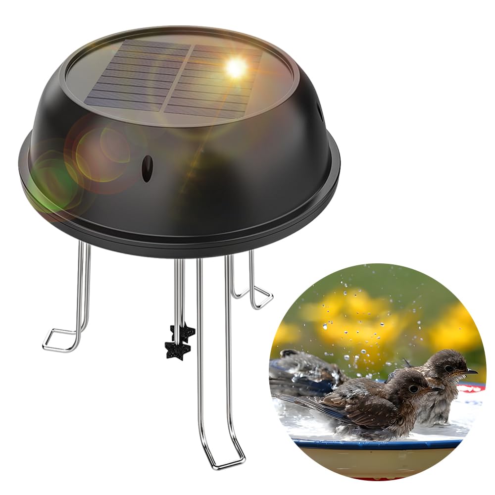 DecdealSolar Water Wiggler for Bird Bath Round Shaped 5V 0.5W Solar Powered Water Agitator Bubbler