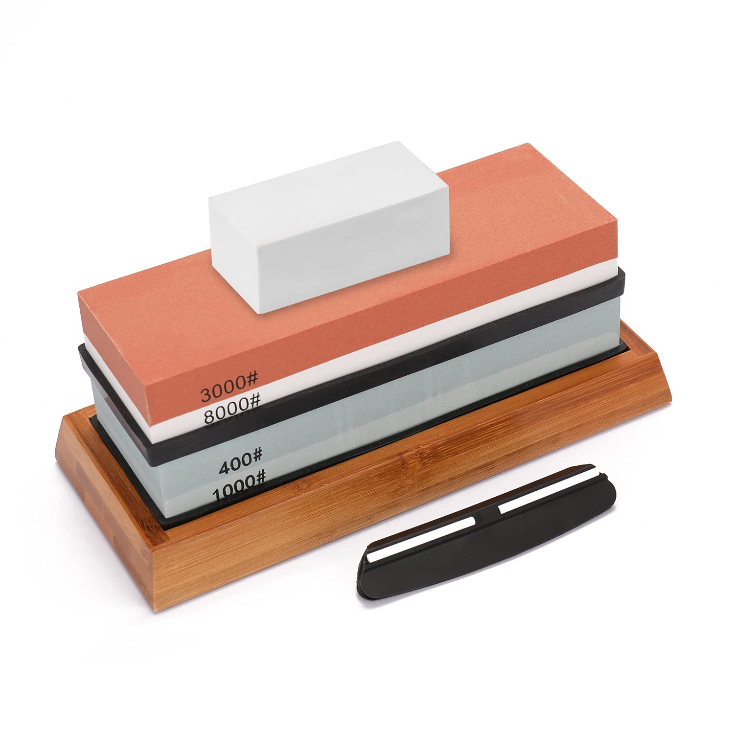 Obery 400/1000 3000/8000 Grit Premium Whetstone Cut Sharpening Stone Set SharpenerNon Slip Base Cutter Sharpener