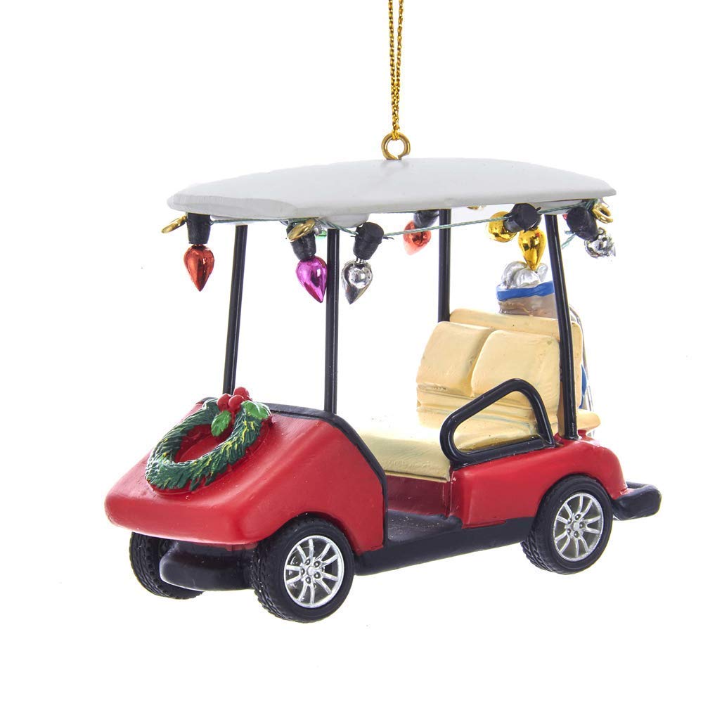 Kurt S. Adler Golf Cart with Wreath Ornament