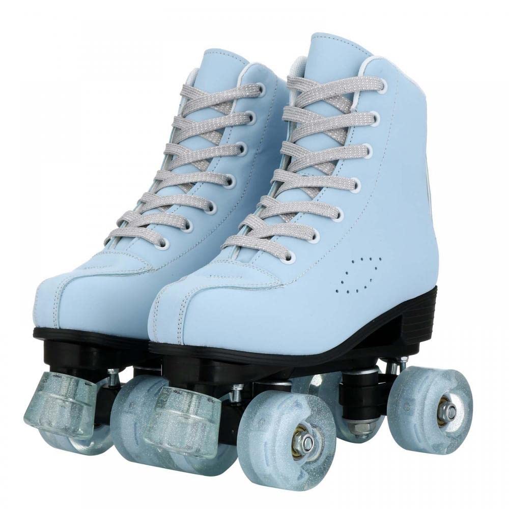 Roller Skates for Women, Double-Row PU Wheels High-top Roller Skates Women Shiny Roller Skates for Unisex Youth Adults