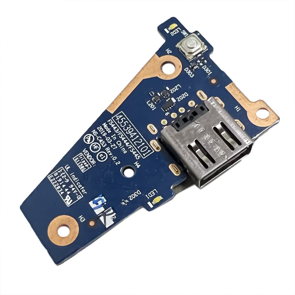 Gintai USB Port Power Button Board for Lenovo Ideapad Yoga S740-14IIL 81RS 5C50S24999 NS-C453