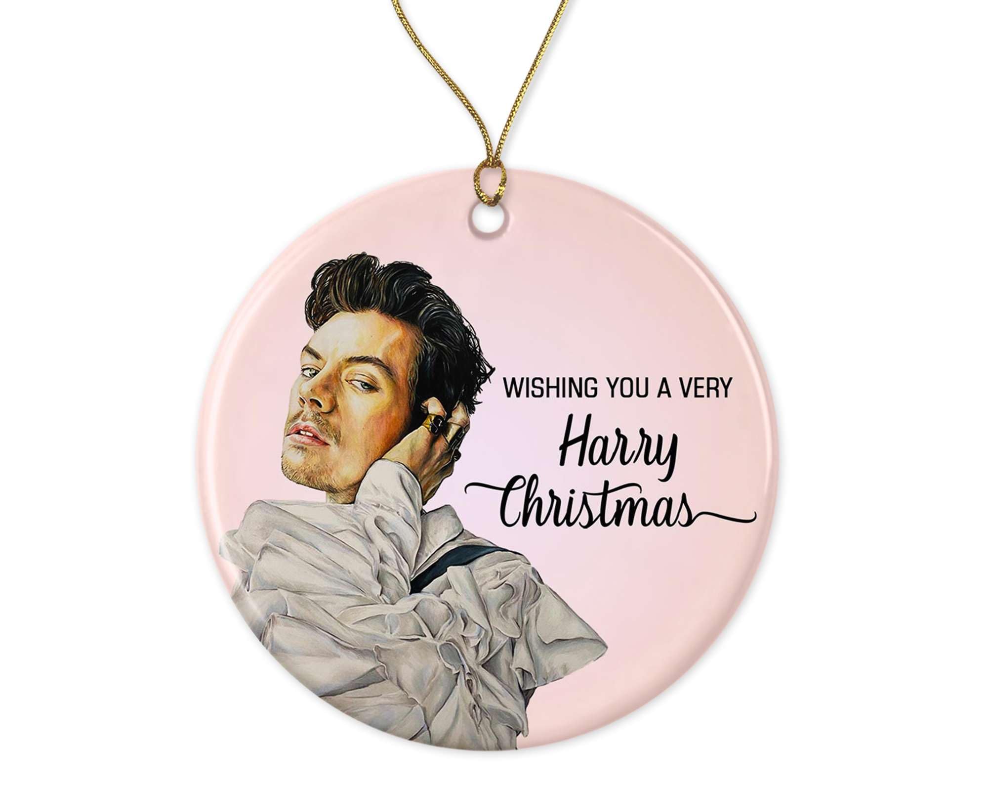 Harry Styles Gifts - Harry Styles Ornament - 2024 Christmas Ornament - One Direction Ornament - Harry Styles Merch - One Direction Merch Printed on Both Sides