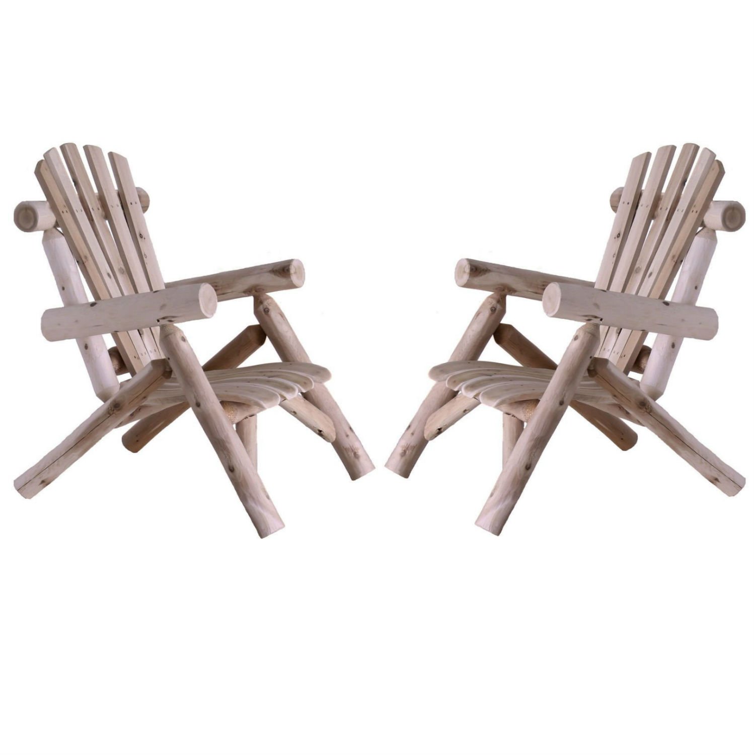 Lakeland MillsCedar Log Patio Lounge Chair Set of 2