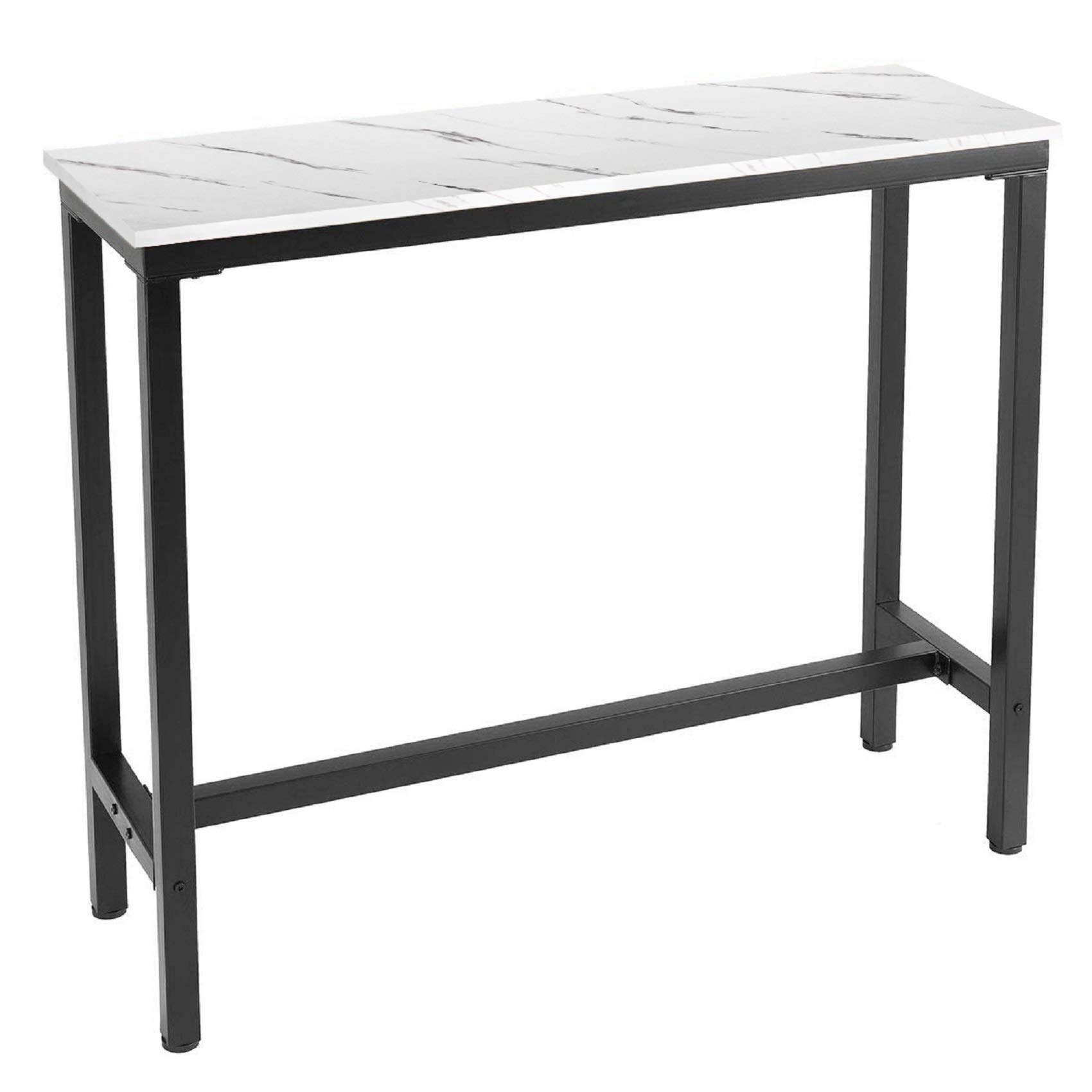 Mr IRONSTONE 47” Pub Dining Table, Bar Height Table with MDF Top Covered with Laminate Marble (Indoor USE ONLY)