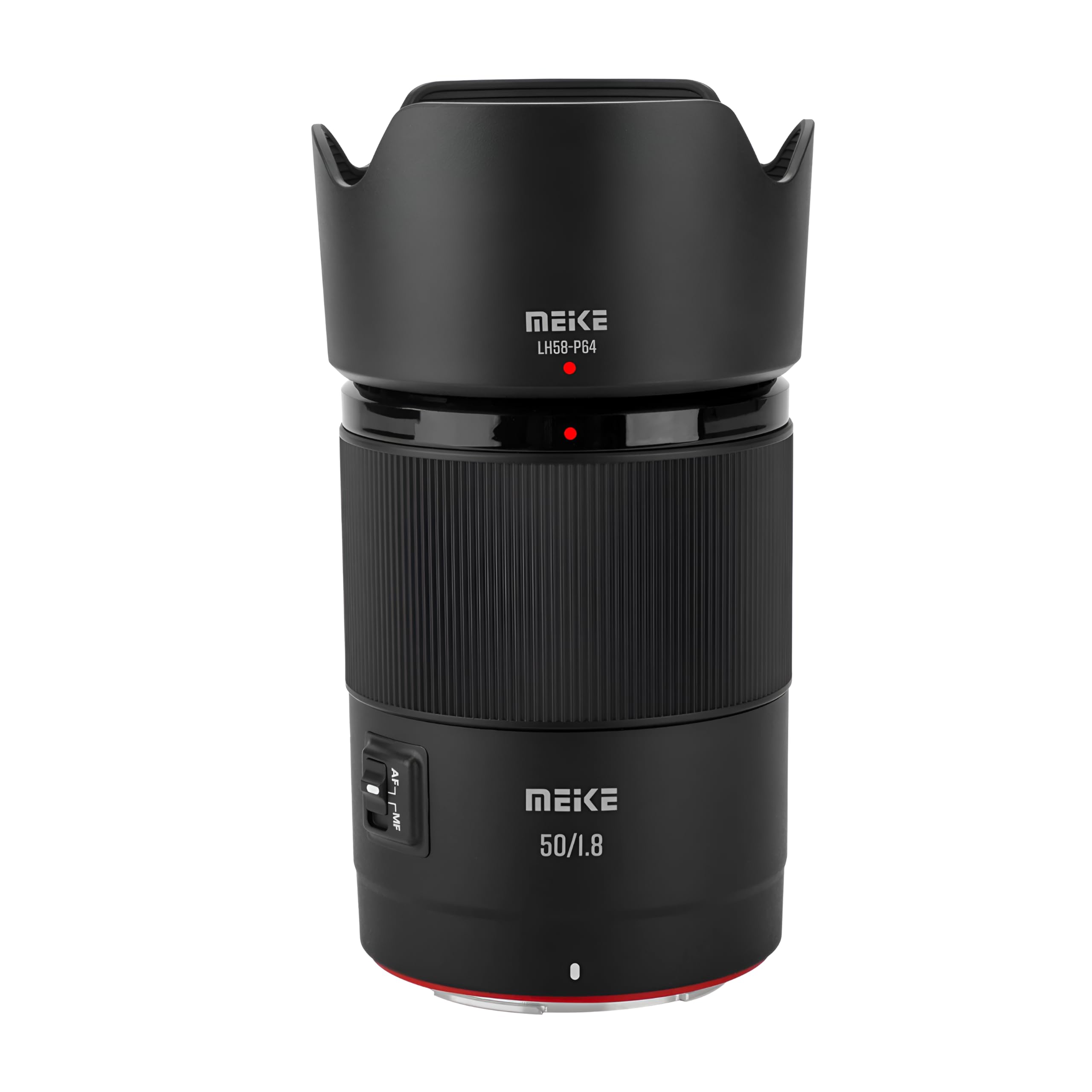 Meike 50Mm F1.8 Af STM E-Mount Telephoto Prime Lens | Full Frame Portrait Lens Compatible with Sony E Mount Cameras A7 A7R A74 A7R4 A7Iii A7Rii A7Riii A7Siii A9, Black