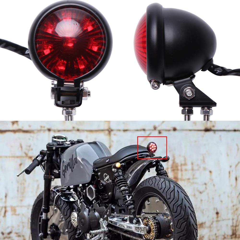 8 LED Motorcycle Tail Light Red Running Stop Brake Lamp for Street Bike Chopper Bobber Cafe Racer Cruiser CB1300 883 iron