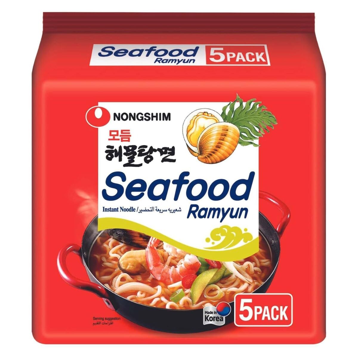 NongshimSeafood Ramyum Instant Noodles (Bundle) 125gm x 5