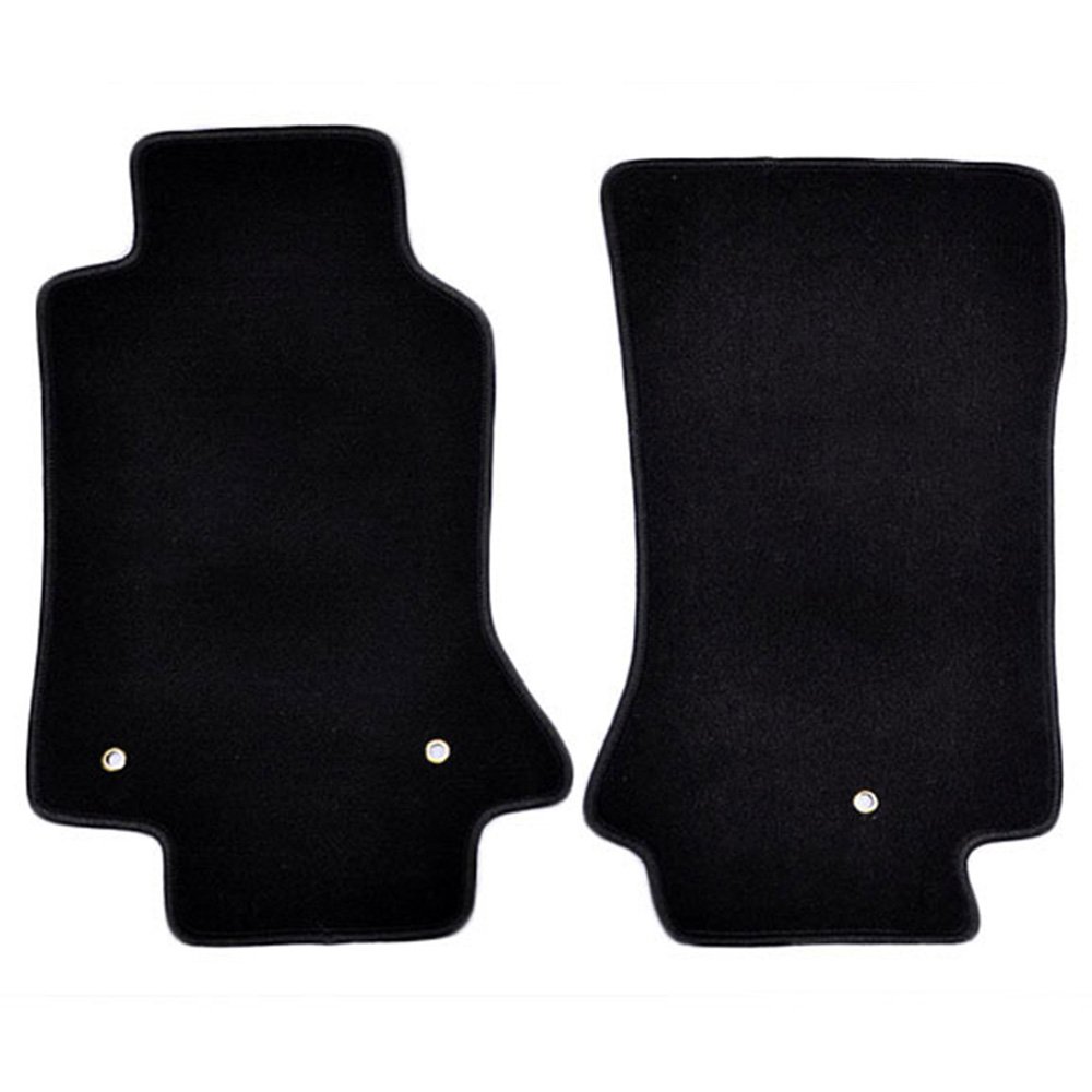 Floor Mats Compatible With 1997-2004 CHEVY CORVETTE | Nylon Black Front Rear Carpet by IKON MOTORSPORTS | 1998 1999 2000 2001 2002 2003