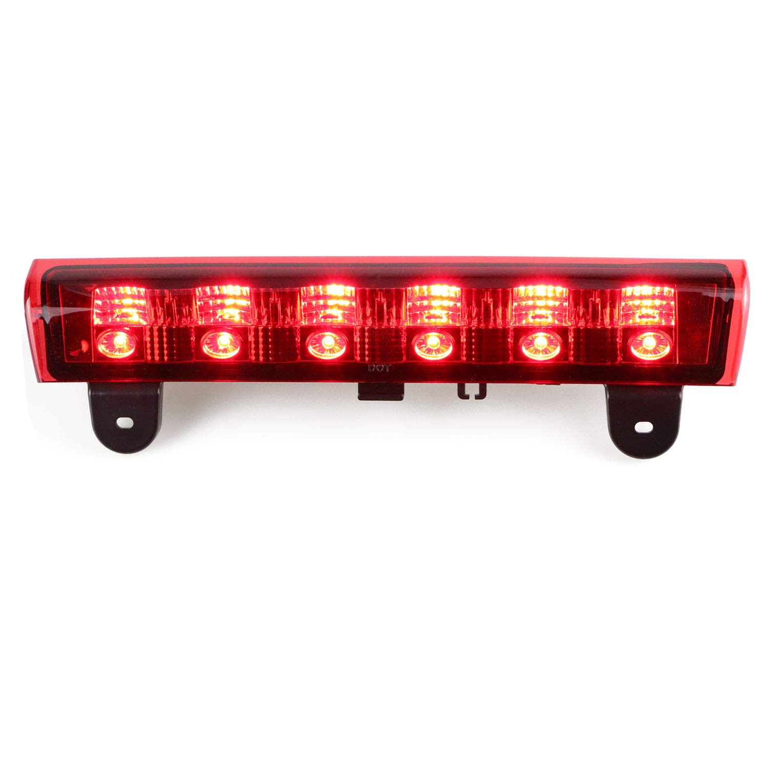 Black Housing Red Lens High Mount Stop Light 3rd Third Brake Light for 2000-2006 Chevy Suburban Tahoe