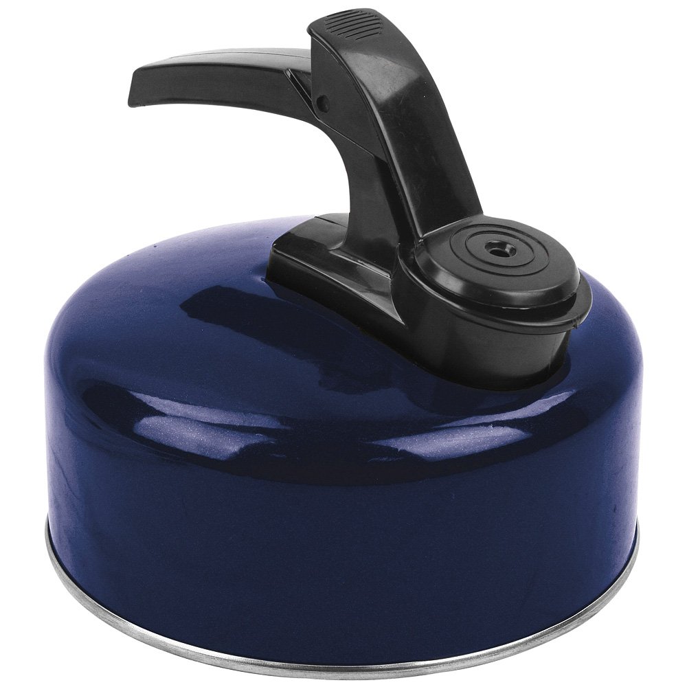 Highlander Whistling Kettle ― Aluminium, 1L Capacity ― Small & Lightweight, Great for Camping , DarkNavy