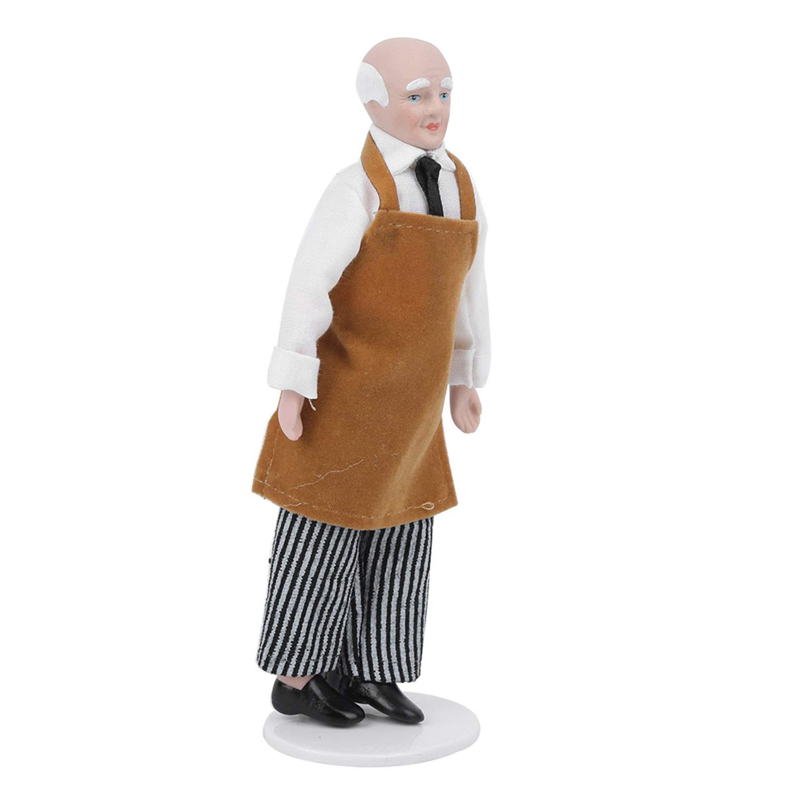 Miniature Dollhouse Accessories Dollhouse Miniature Man Ceramic Doll People Miniature Porcelain Doll Chef Dollhouse Accessories for Dollhouse(Store)