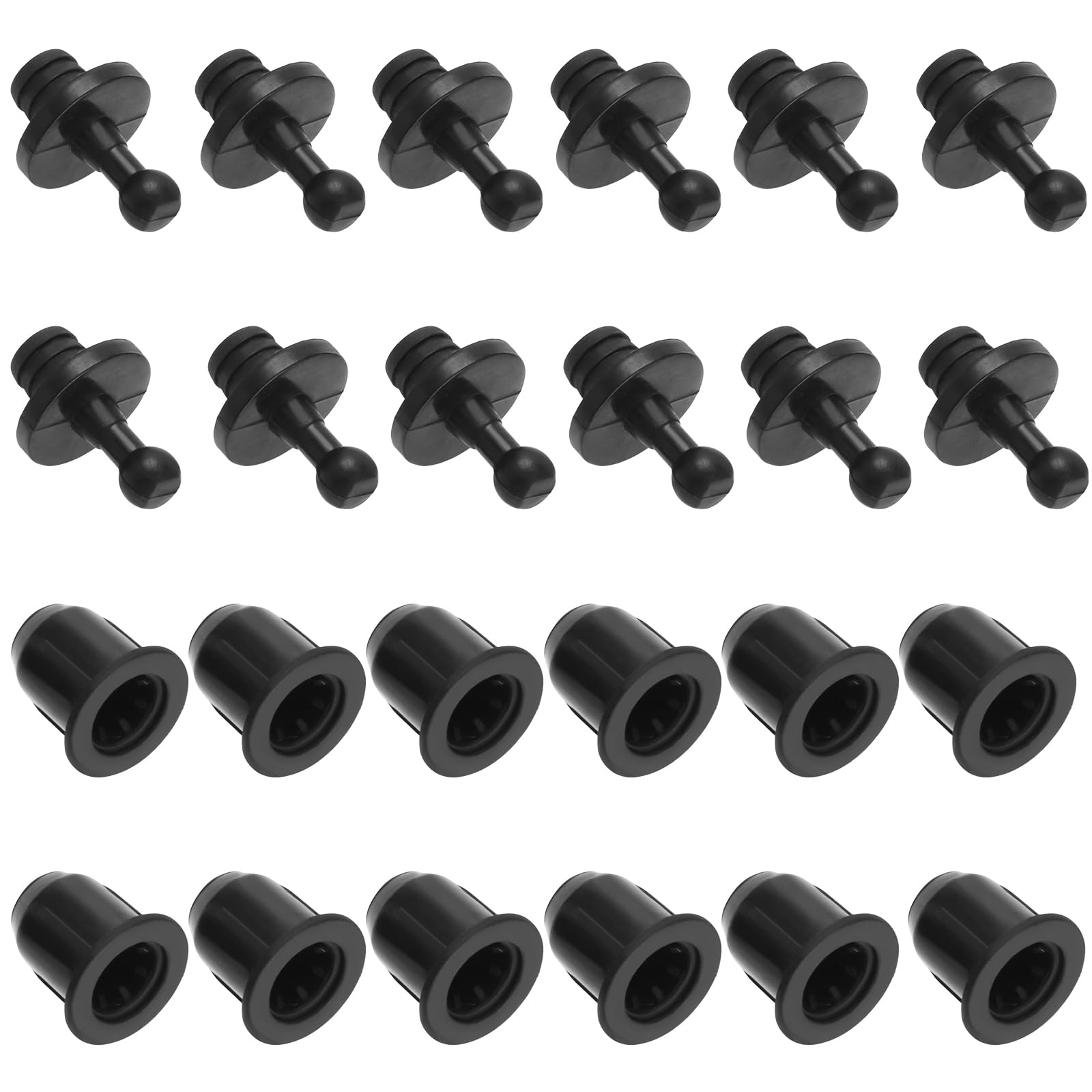 Micro Traders 24pcs Audio Grille Clips Speaker Assembly Accessory Male and Female Clips for Speaker Grille and Cabinet Fixing with 12 Each of Male Female Clips