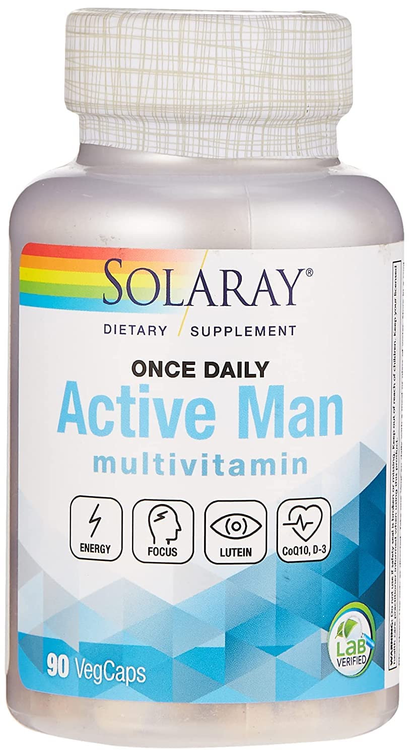 SOLARAYOnce Daily Active Man Multivitamin, 90 Vegetable Capsules