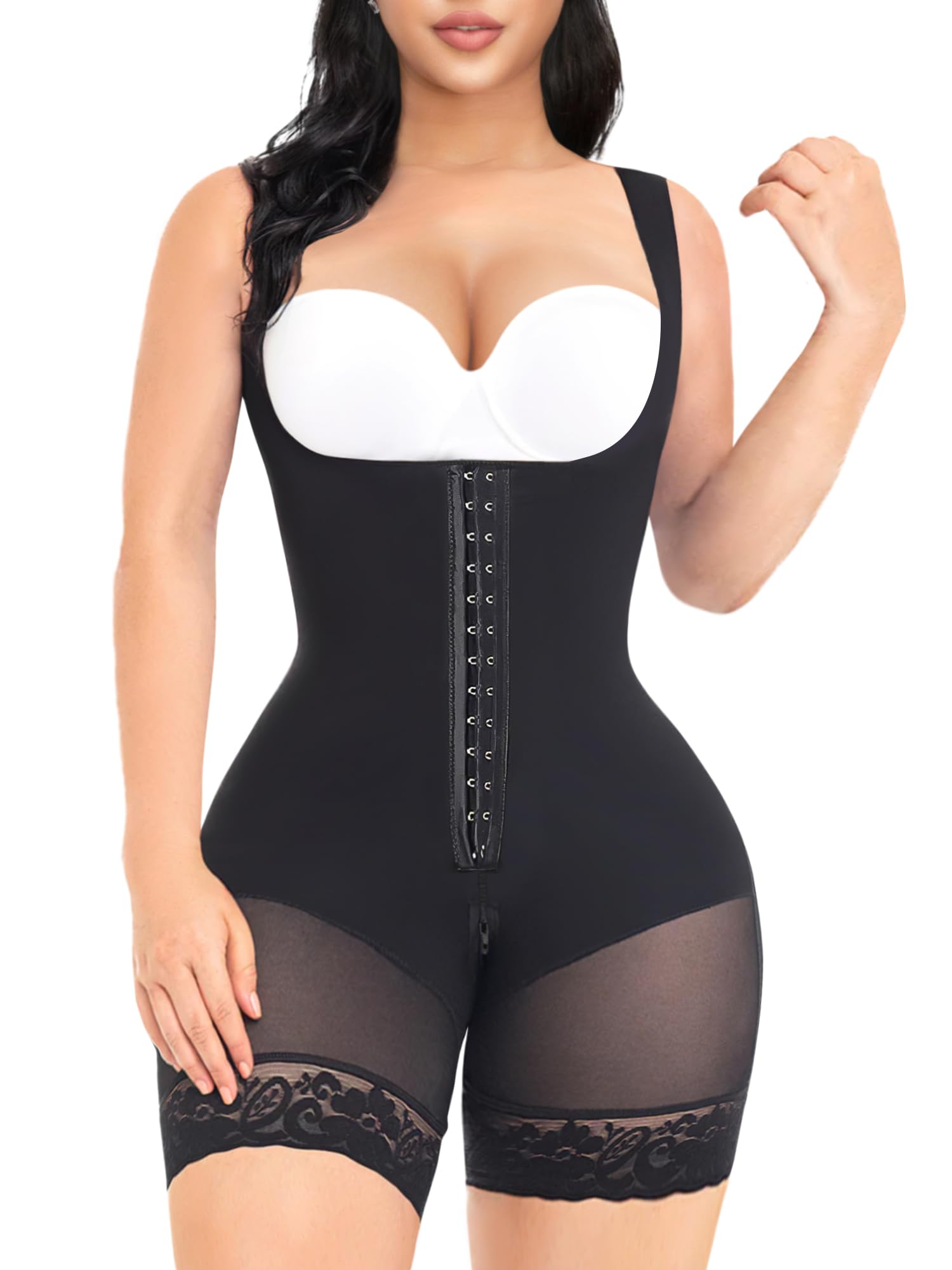 YIANNAFajas Colombianas Moldeadoras Shapewear Tummy Control for Women Butt Lifter with Zipper Crotch Faja Body Shaper