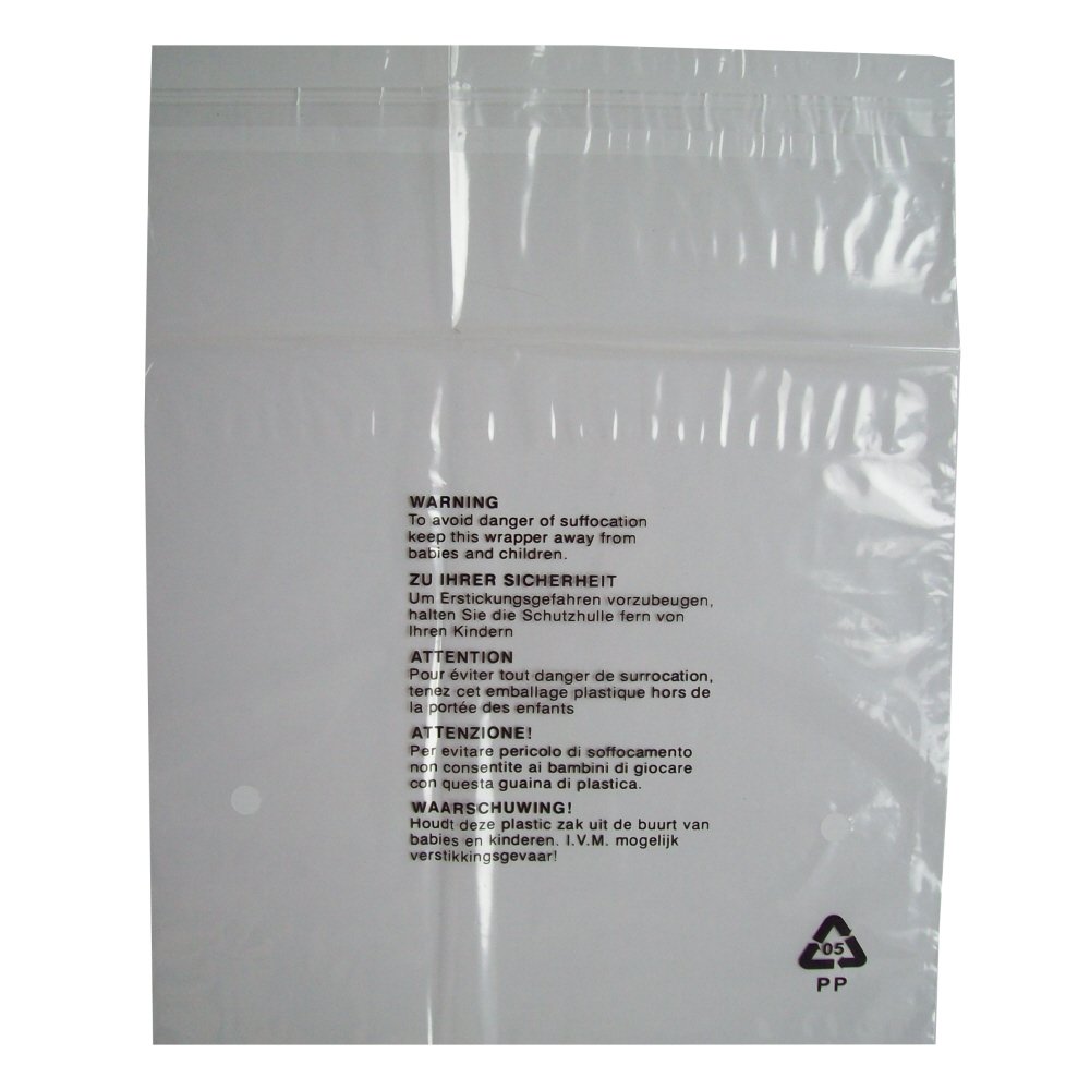 50 CLEAR TRANSPARENT PLASTIC SELF SEAL GARMENT CLOTHING RETAIL PACKAGING BAGS SAFETY WARNING - SMALL SIZE 10x12" 250x300mm 38mu - CLOTHES T SHIRT STORAGE PROTECTION DISPLAY PACKING