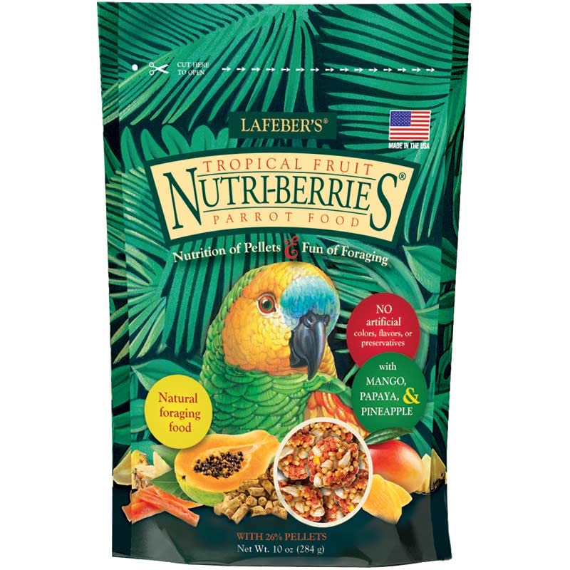 LafeberTropical Fruit Nutri-Berries for Parrots, 10-Ounce