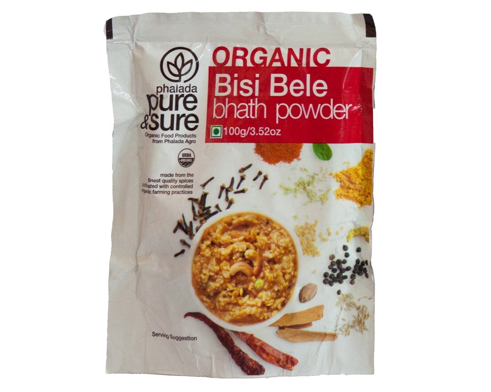 Phalada - Pure & Sure Organic Bisibelebath (bisibele bath) Powder - 100 Gm