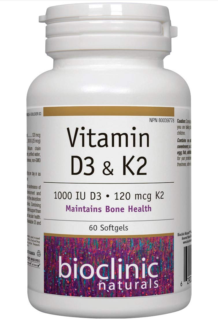 Bioclinic NaturalsVitamin D3 & K2 60 Gels by Bioclinic Naturals