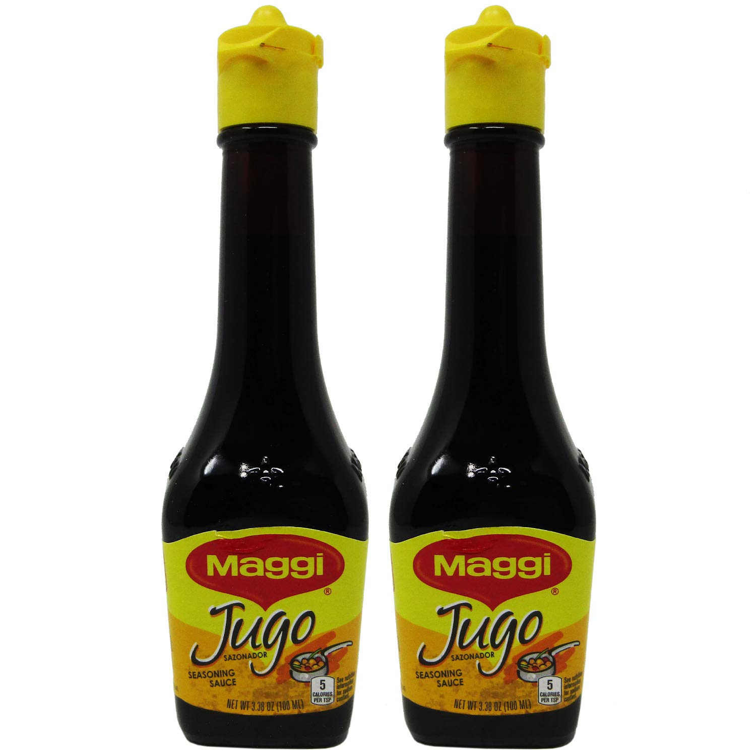 Jugo MaggiSeasoning Sauces Lot Of Two 3.38 oz Each Glass Bottles Sealed