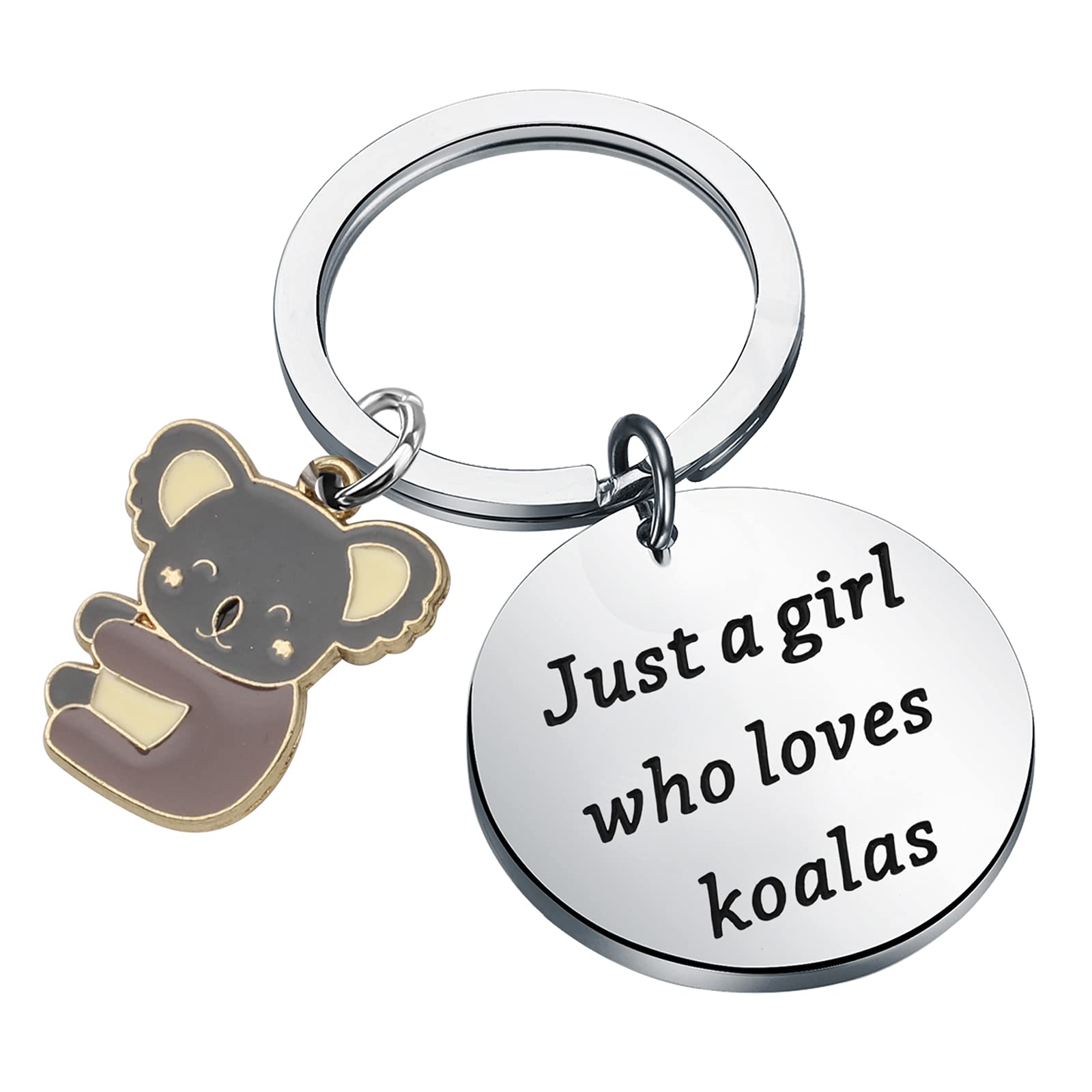 Koala Gifts Just a Girl Who Loves Koalas Keychain Koala Lover Gifts Funny Koalas Gift