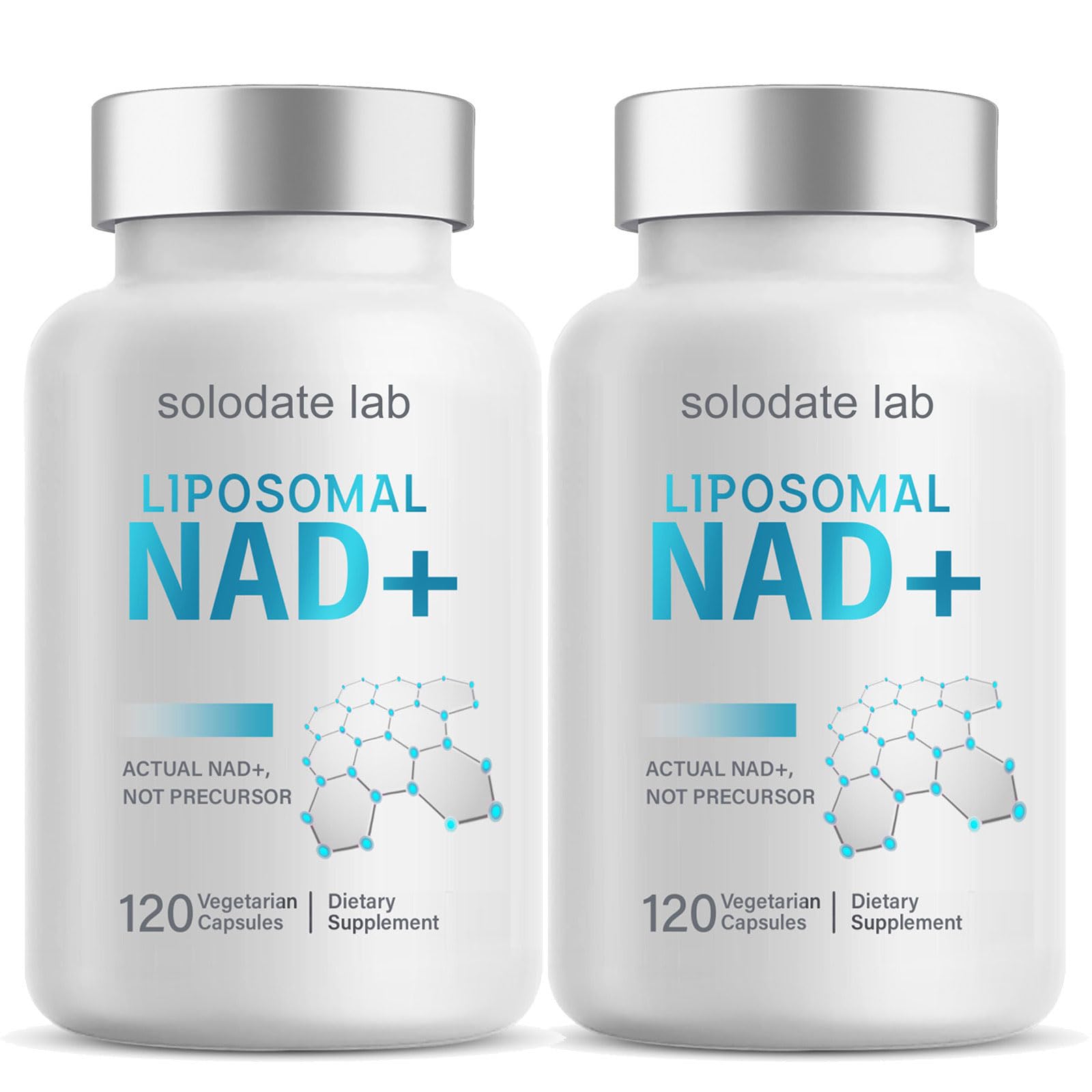 Liposomal NAD Supplement, Highest NAD+ Potency for Anti-Aging, Energy, Focus - 2 Pack