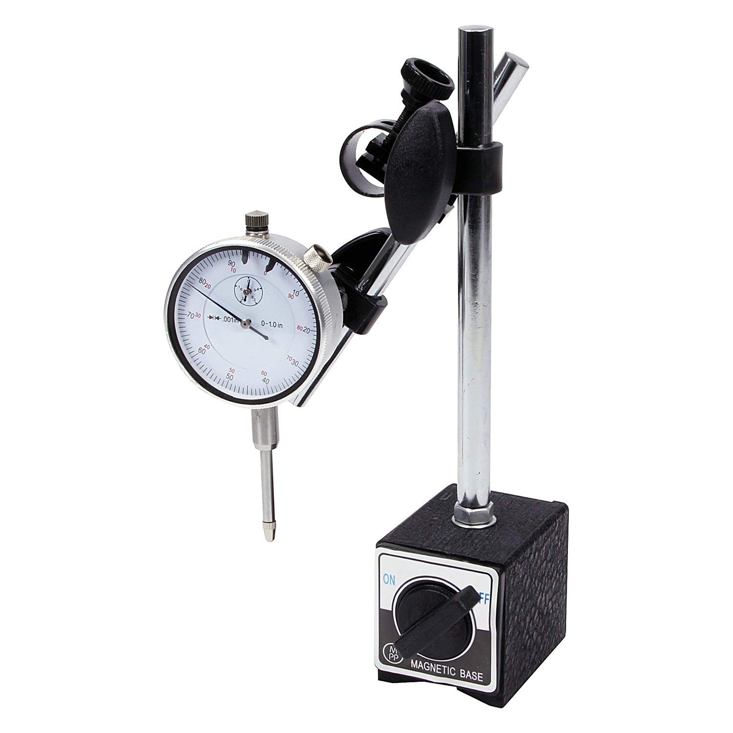 Allstar Performance ALL96414 0.001" to 1" - 0.001 Increment Dial Indicator with Magnetic Base