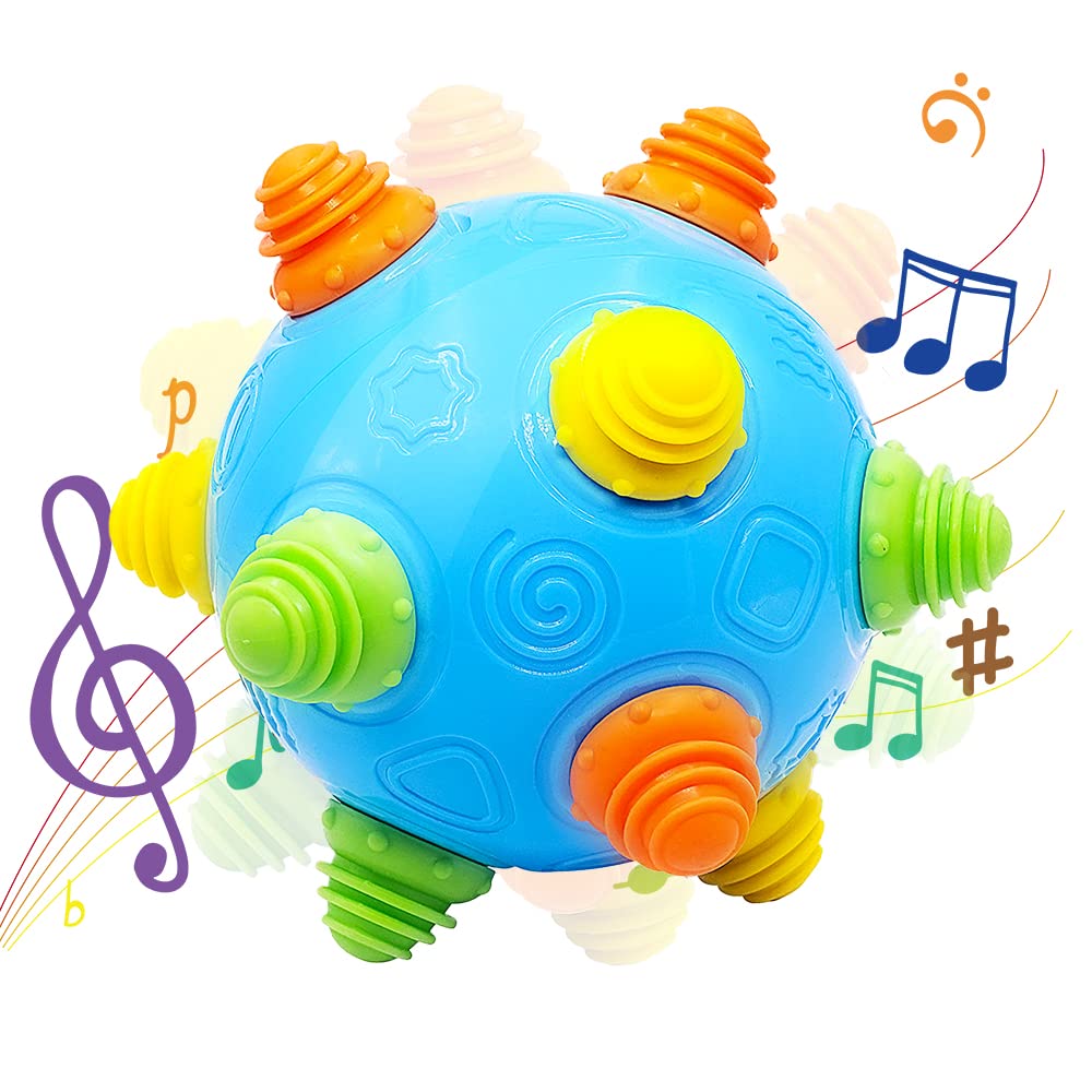 Toddlers Baby Music Shake Dancing Ball Toy, Move and Crawl Ball Toys for Kids,Bouncing Sensory Learning Ball Toys Ideal Gift for Baby Boys and Girls, Endless Fun for Children