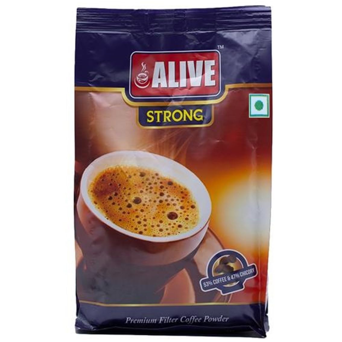 Alive Strong Filter Coffee 53:47 Blend| Coffee 53% Chicory 47% |Pack of 2 x 200g | Multi Pack - 400g