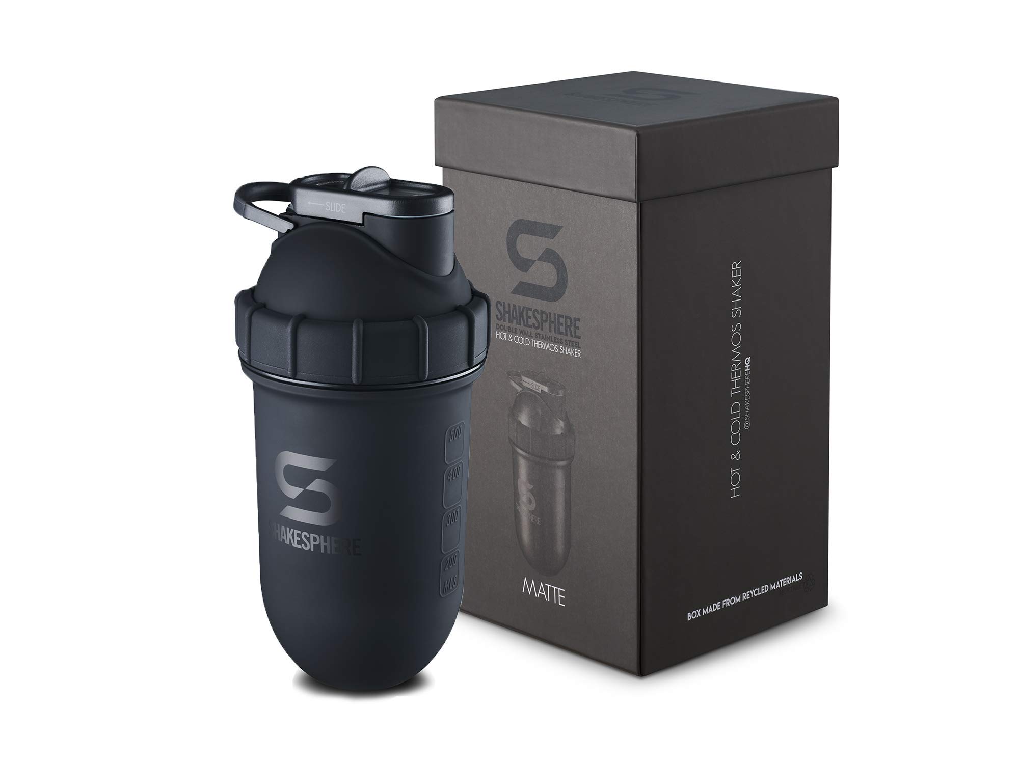 SHAKESPHERETUMBLER DOUBLE WALL STEEL MATTE BLACK 700ML SSTSMB