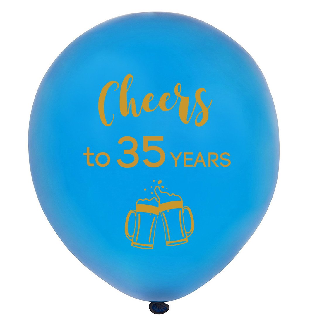 Blue cheers to 35 years latex balloons, 12inch (16pcs) 35th birthday decorations party supplies for man and woman