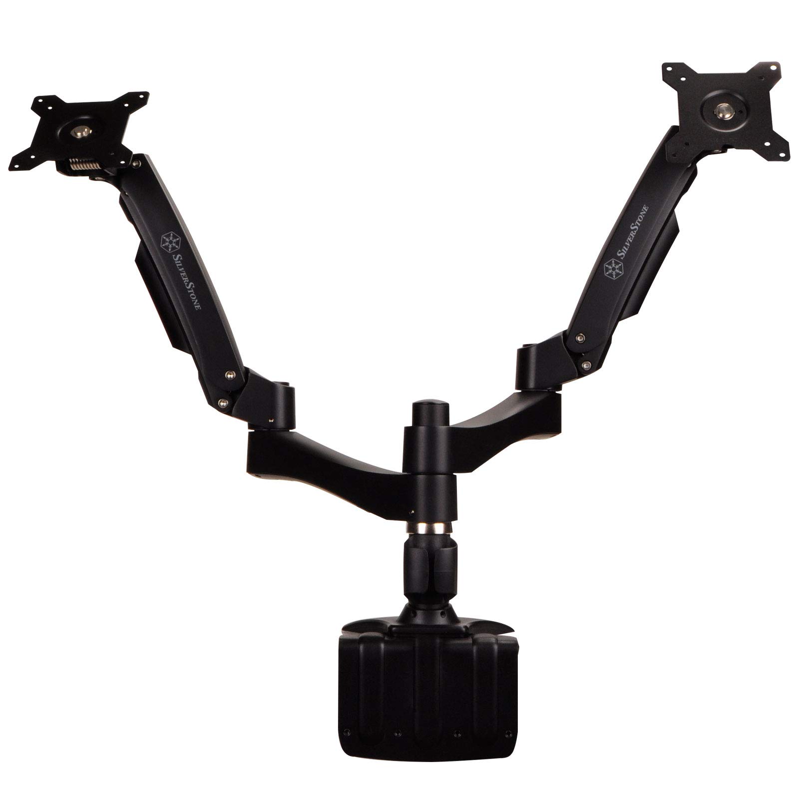 Silverstone Tek Dual Lcd Monitor Desk Mounting Bracket With Articulating Arms Up To 24-Inch (Arm22Bc)