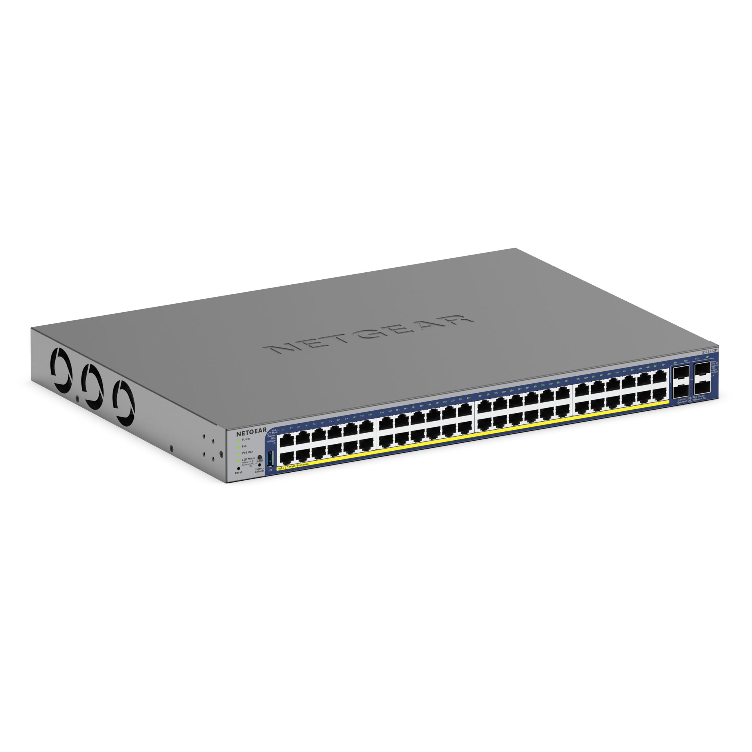 NETGEAR(GS752TXPV3 ) 48P GE POE+ SMART SWTH W/10G SFP+