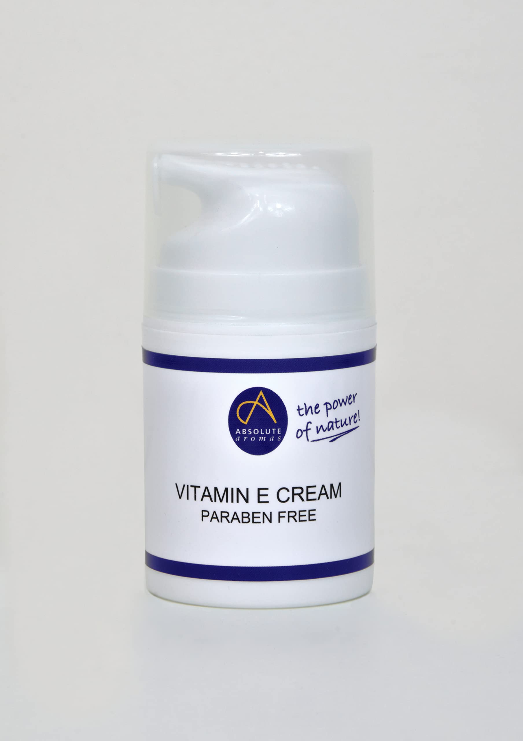 Absolute Aromas Vitamin E Cream 50g – Unscented Base Cream, Free from Parabens and Sulphates – Moisturising Cream for Face, Body and Scars