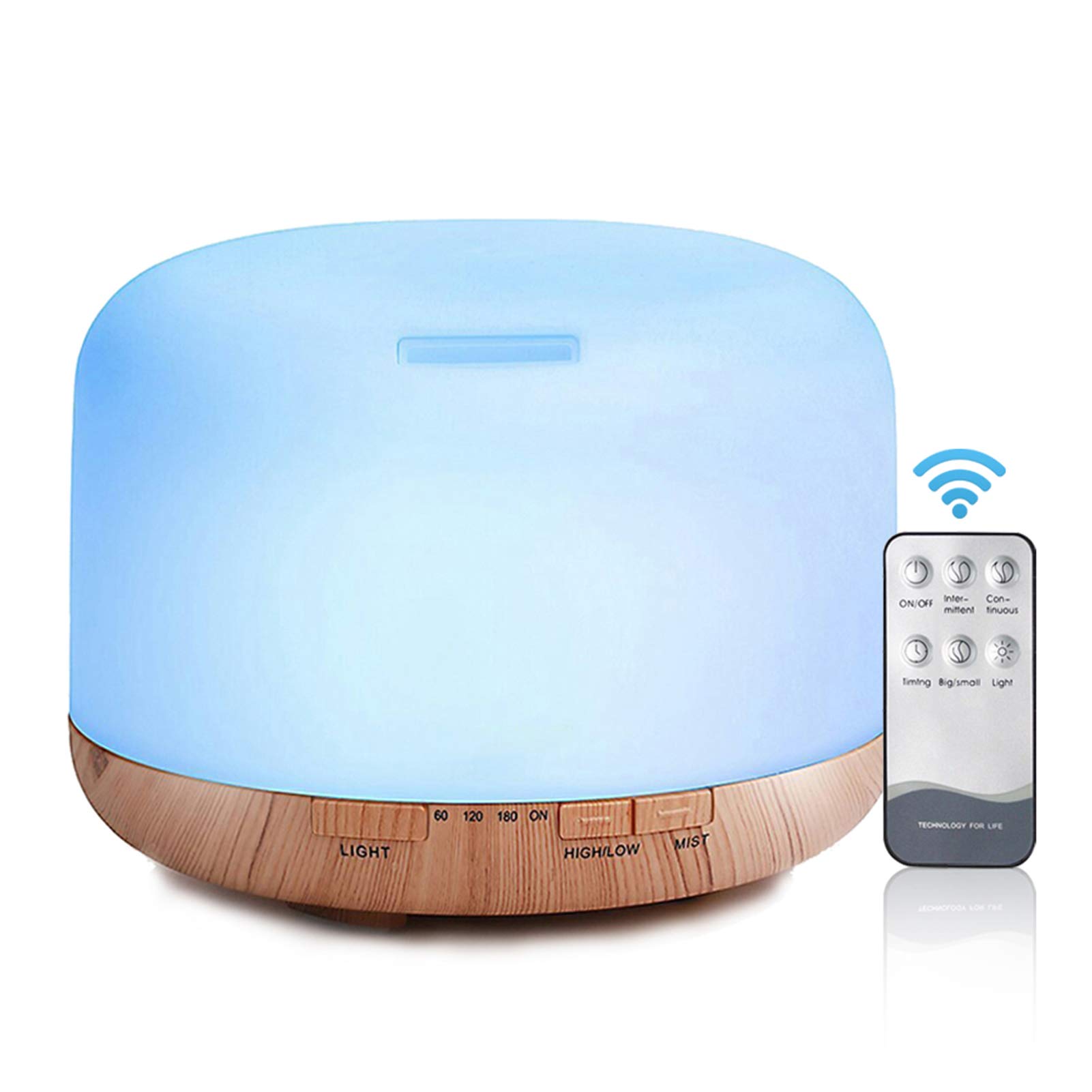 Funien Aroma Diffuser, 500ml Ultrasonic Air Humidifier Essential Oil Diffuser Lamp Aromatherapy Aroma Diffuser Mist Maker