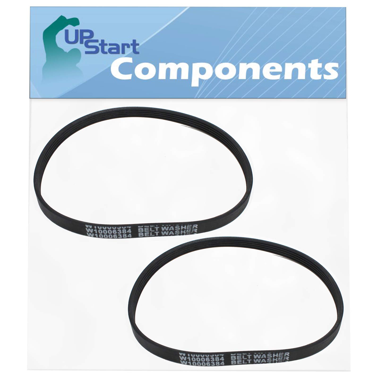 2-Pack W10006384 Washer Belt Replacement for Maytag MVWX655DW1 - Compatible with WPW10006384 Washing Machine Drive Belt